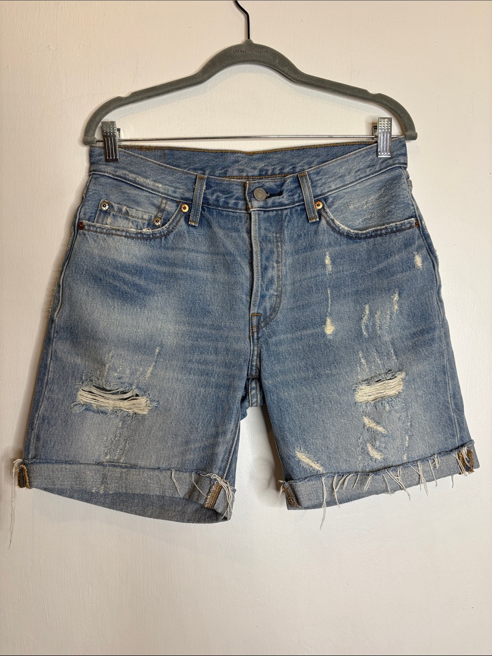 Levi’s 501 Classic Distressed Denim Cutoff Shorts